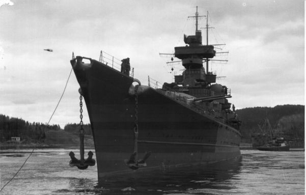 Prinz Eugen at anchor