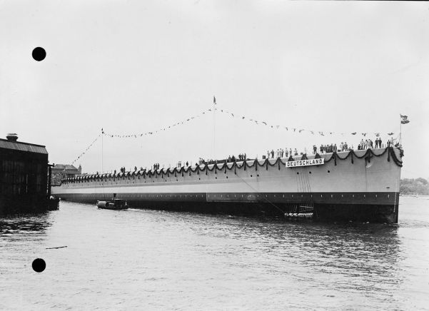 The pocket battleship Deutschland. The British and French were initially unconcerned about this class of ships.