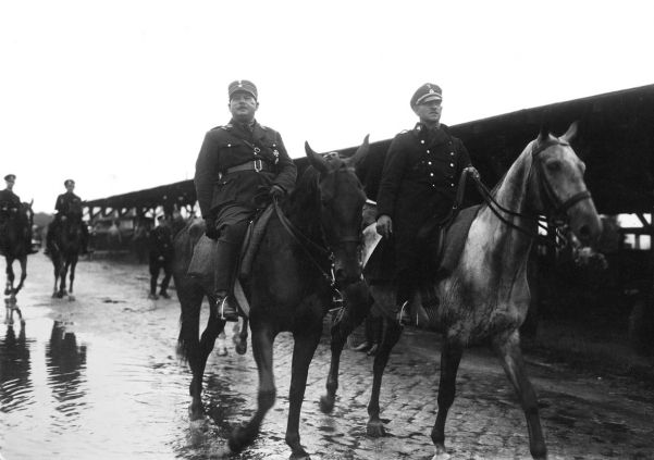 An image of more harmonious times -Ernst Röhm, SA leader (left) with 