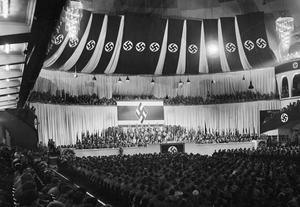 Hitler attacks the Treaty of Versailles, which he described as a 