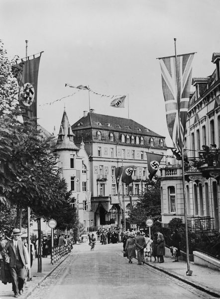 The Dresden Hotel at Bad Godesberg, where Hitler and Chamberlain met to discuss the Czech problem in September.