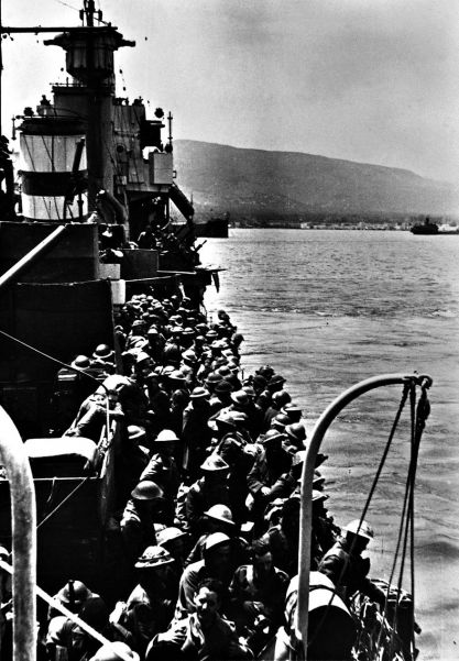 British and Commonwealth soldiers just off the coast of Crete