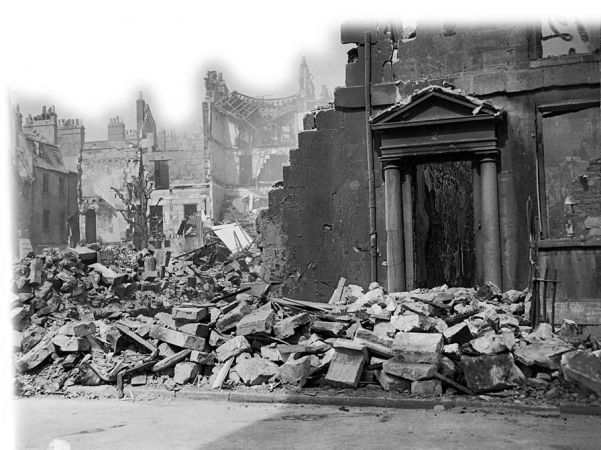 The German bombing of Bath damaged many fine buildings. This was one of the targets in the 