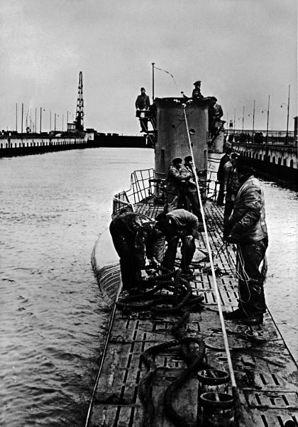 A U-boat in port