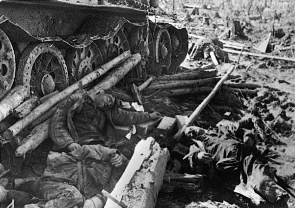 Both sides lost heavily at Kursk. This Soviet tank crew fell foul of a German antitank gun and panzergrenadiers
