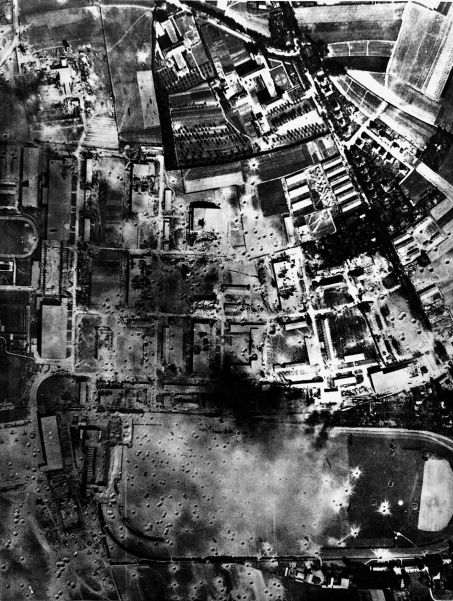 Operation Pointblank in action: the ruins of a German fighter factory after being bombed by the Allies