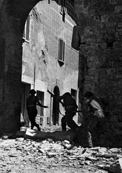Troops of the British Eight Army in Catania, Sicily, in July 1943. Palermo, the capital, fell at the end of the month