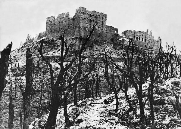 The remains of the monastery of Monte Cassino